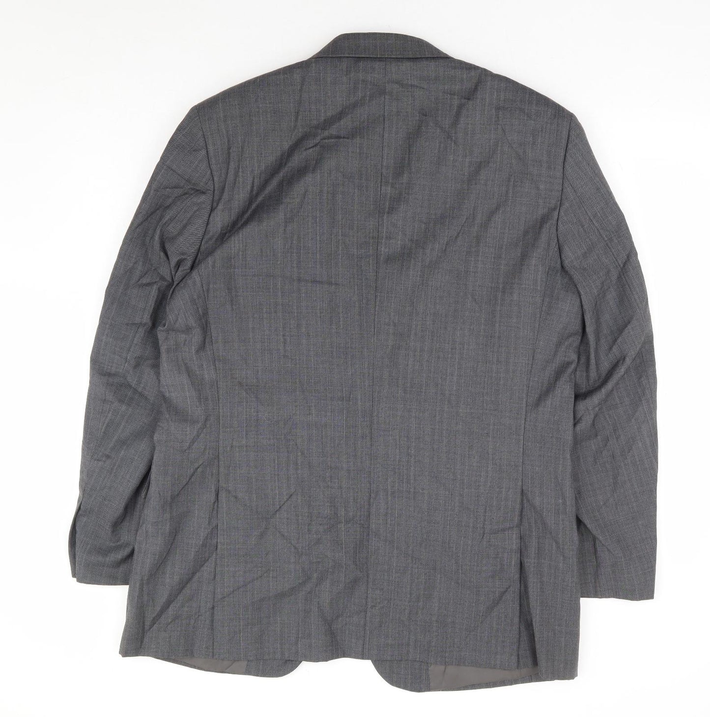 Brook Tavener Mens Grey Polyester Jacket Suit Jacket Size 40