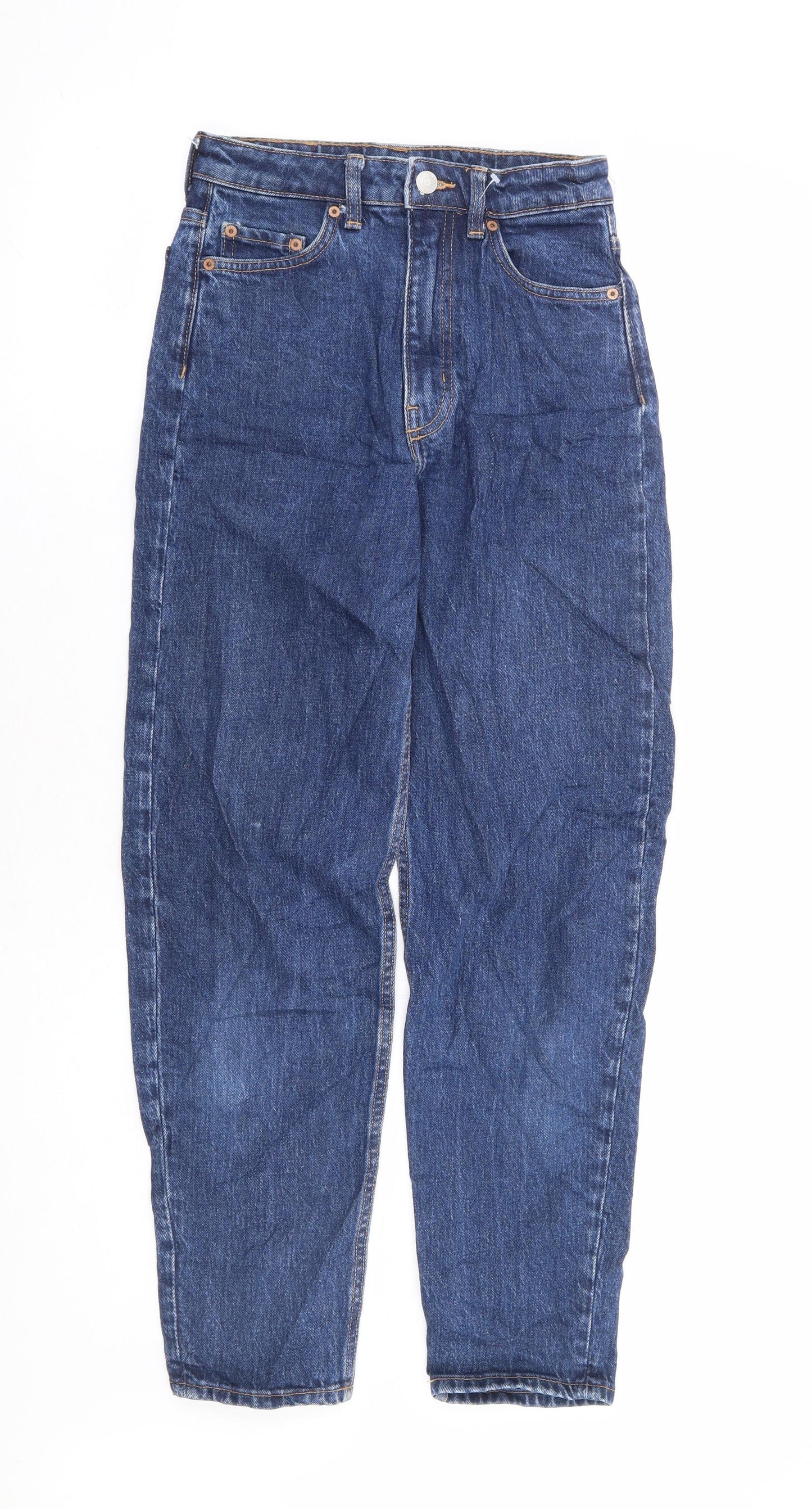 Weekday Womens Blue 100% Cotton Skinny Jeans Size 24 in L28 in Regular Zip
