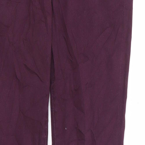 Warehouse Womens Purple Cotton Skinny Jeans Size 12 L29 in Regular Zip