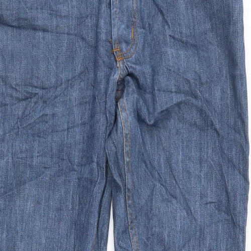 Topman Mens Blue Cotton Skinny Jeans Size 32 in L29 in Regular Button - Short Length