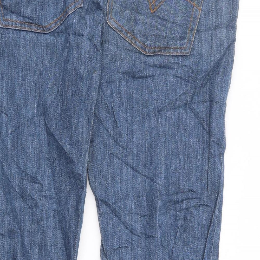 Topman Mens Blue Cotton Skinny Jeans Size 32 in L29 in Regular Button - Short Length