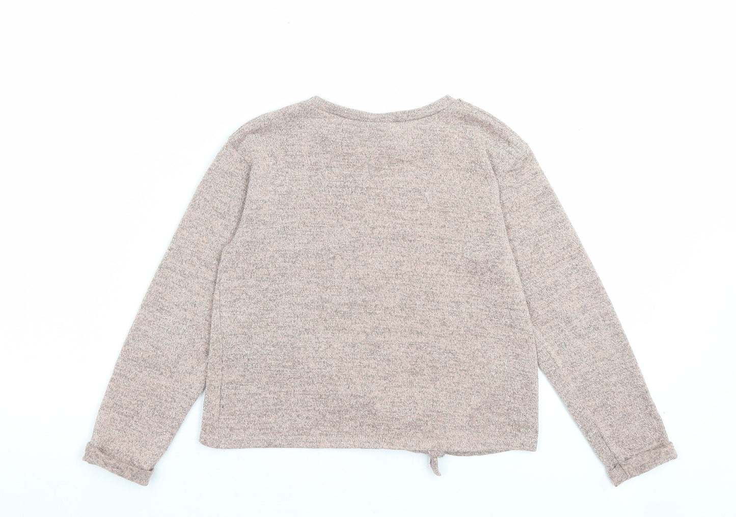 Matalan Girls Pink Polyester Basic Casual Size 9 Years Crew Neck Pullover - Shine Like The Stars In The Sky