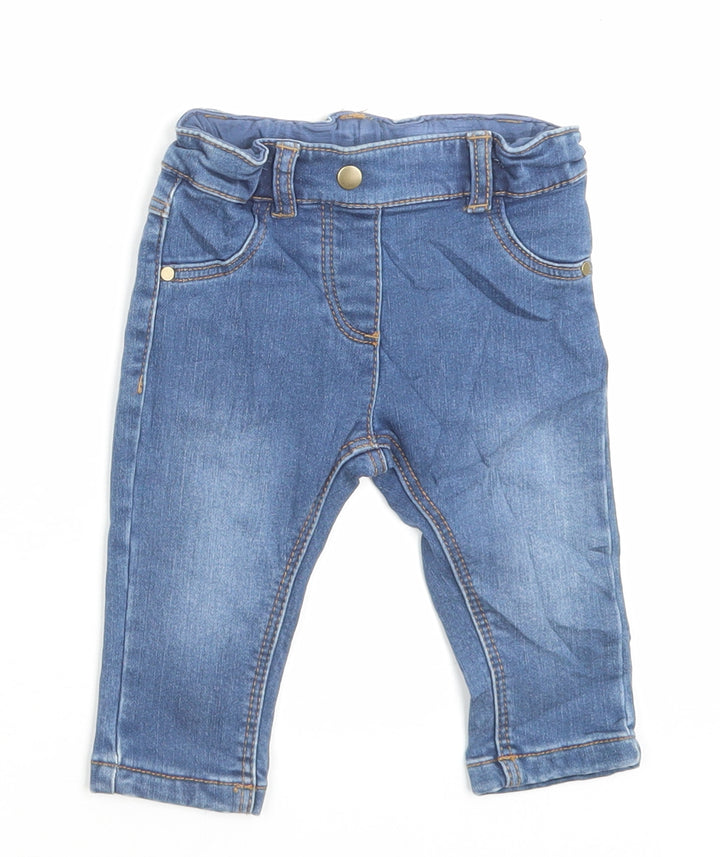 Marks and Spencer Girls Blue Coir Capri Jeans Size 3-6 Months Pullover