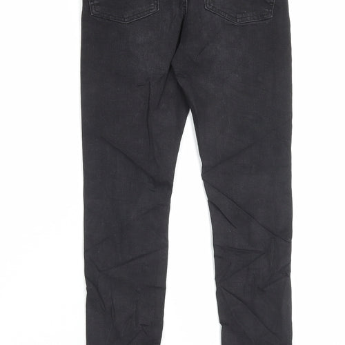Denim & Co. Womens Black Cotton Skinny Jeans Size 8 L28 in Regular Button