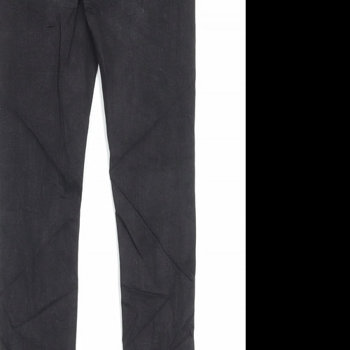 Denim & Co. Womens Black Cotton Skinny Jeans Size 8 L28 in Regular Button