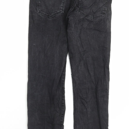 H&M Mens Black Cotton Straight Jeans Size 28 in L32 in Regular Button