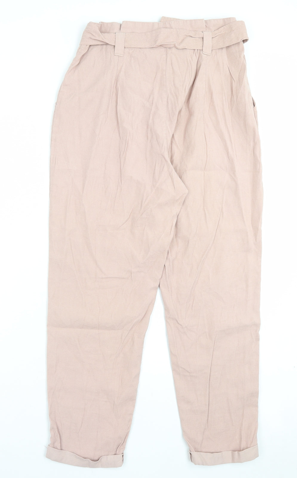 Miss Selfridge Womens Pink Viscose Trousers Size 10 L26 in Regular Button