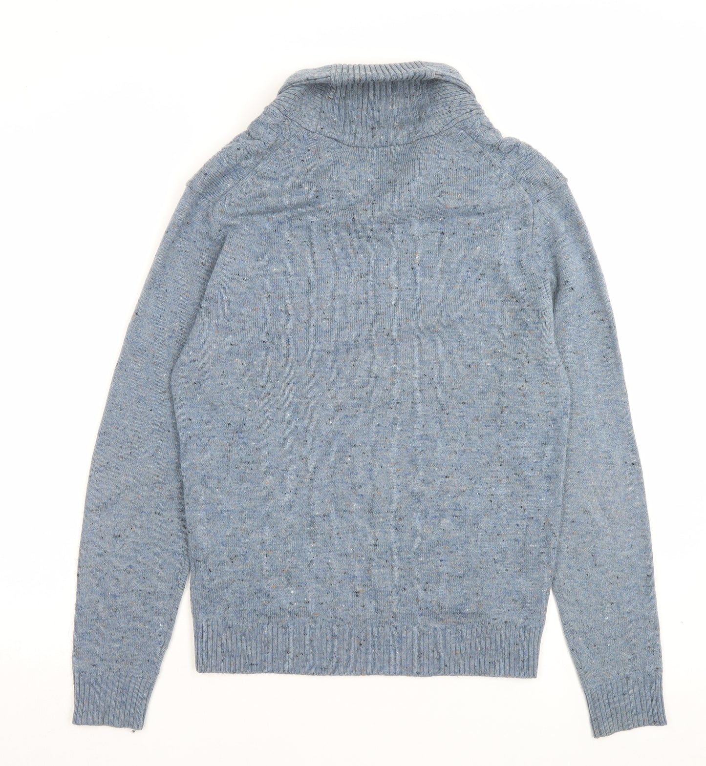 Marks and Spencer Mens Blue V-Neck Acrylic Pullover Jumper Size M