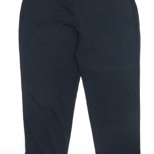 Marks and Spencer Womens Blue Viscose Trousers Size 18 L27 in Regular