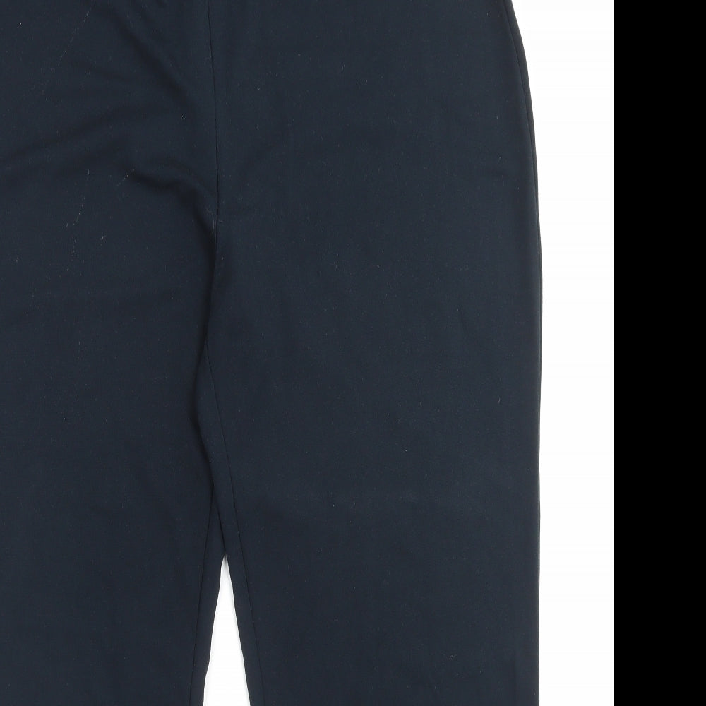 Marks and Spencer Womens Blue Viscose Trousers Size 18 L27 in Regular