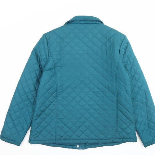 Originals Womens Blue Quilted Jacket Size 10 Zip