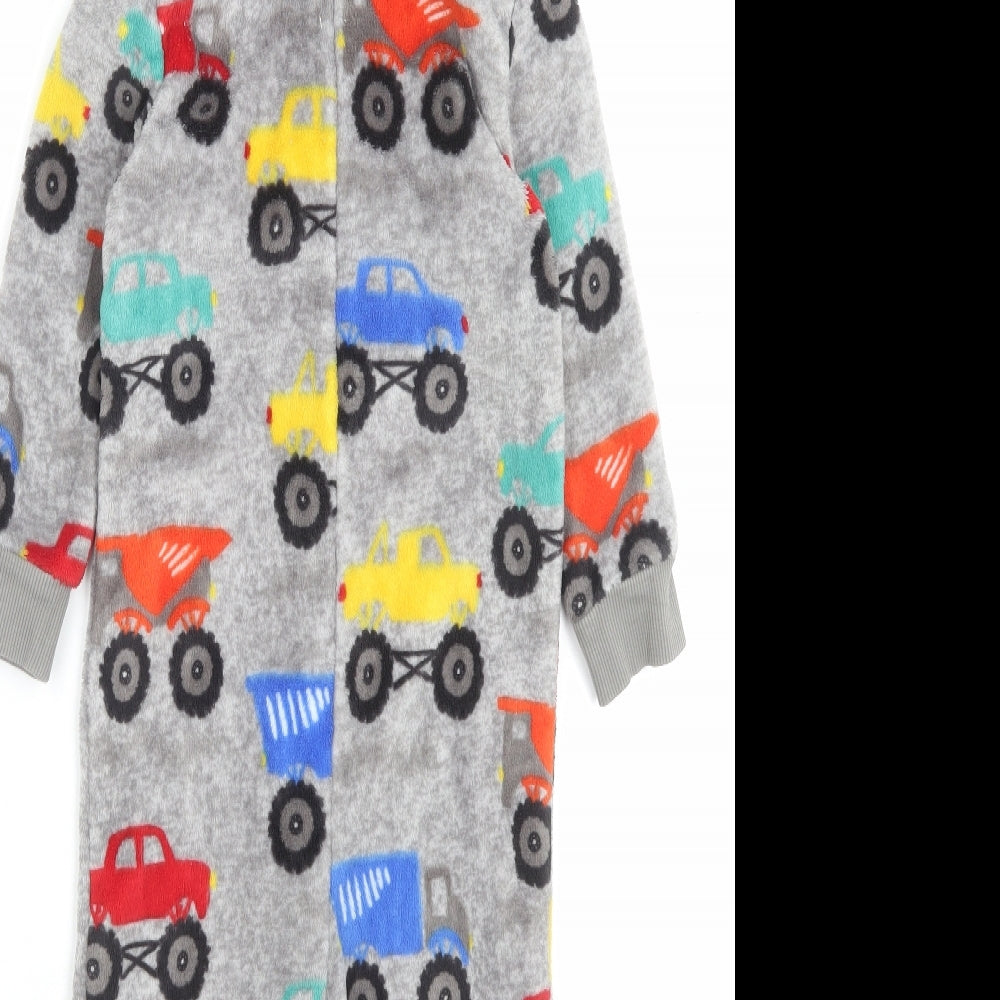 Marks and Spencer Boys Multicoloured Geometric Polyester One Piece Size 2-3 Years Zip - Trucks