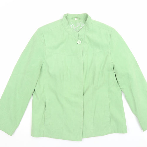 Klass Womens Green Jacket Size 14 Button
