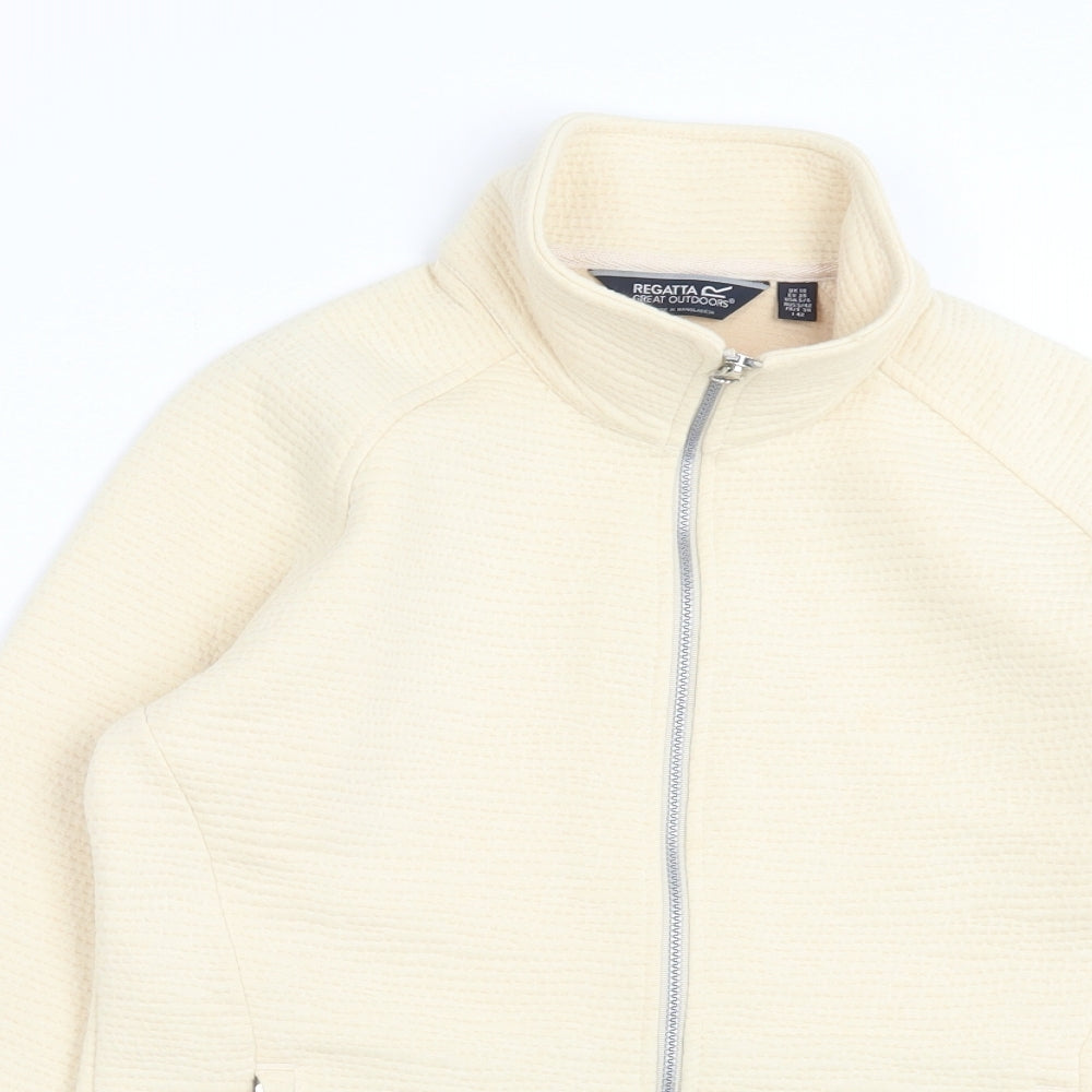 Regatta Womens Ivory Polyester Full Zip Sweatshirt Size 10 Zip