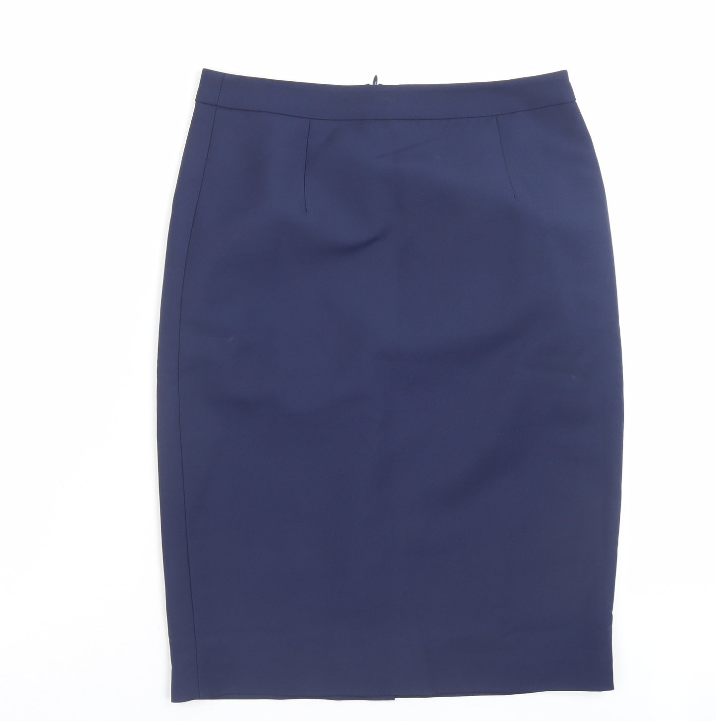 ESMARA Womens Blue Polyester Straight & Pencil Skirt Size 10 Zip