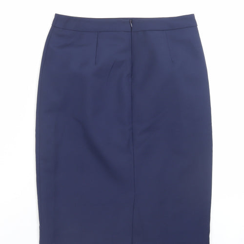 ESMARA Womens Blue Polyester Straight & Pencil Skirt Size 10 Zip