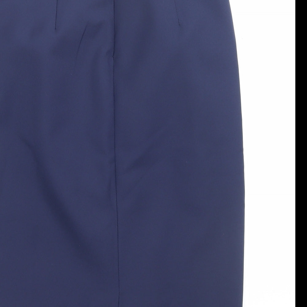ESMARA Womens Blue Polyester Straight & Pencil Skirt Size 10 Zip