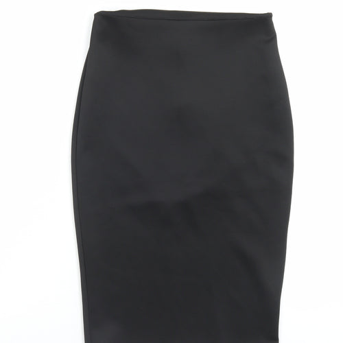Internacionale Womens Black Polyester Straight & Pencil Skirt Size 10 Zip