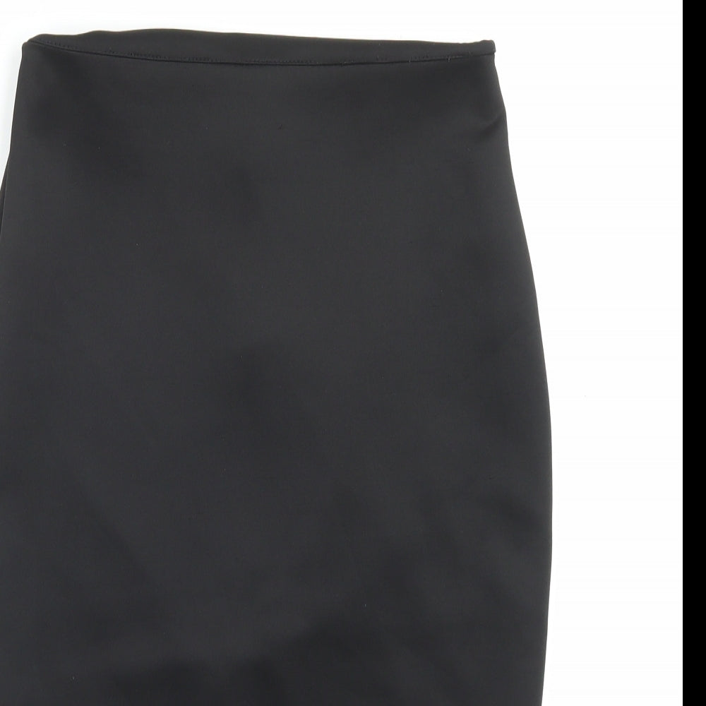 Internacionale Womens Black Polyester Straight & Pencil Skirt Size 10 Zip