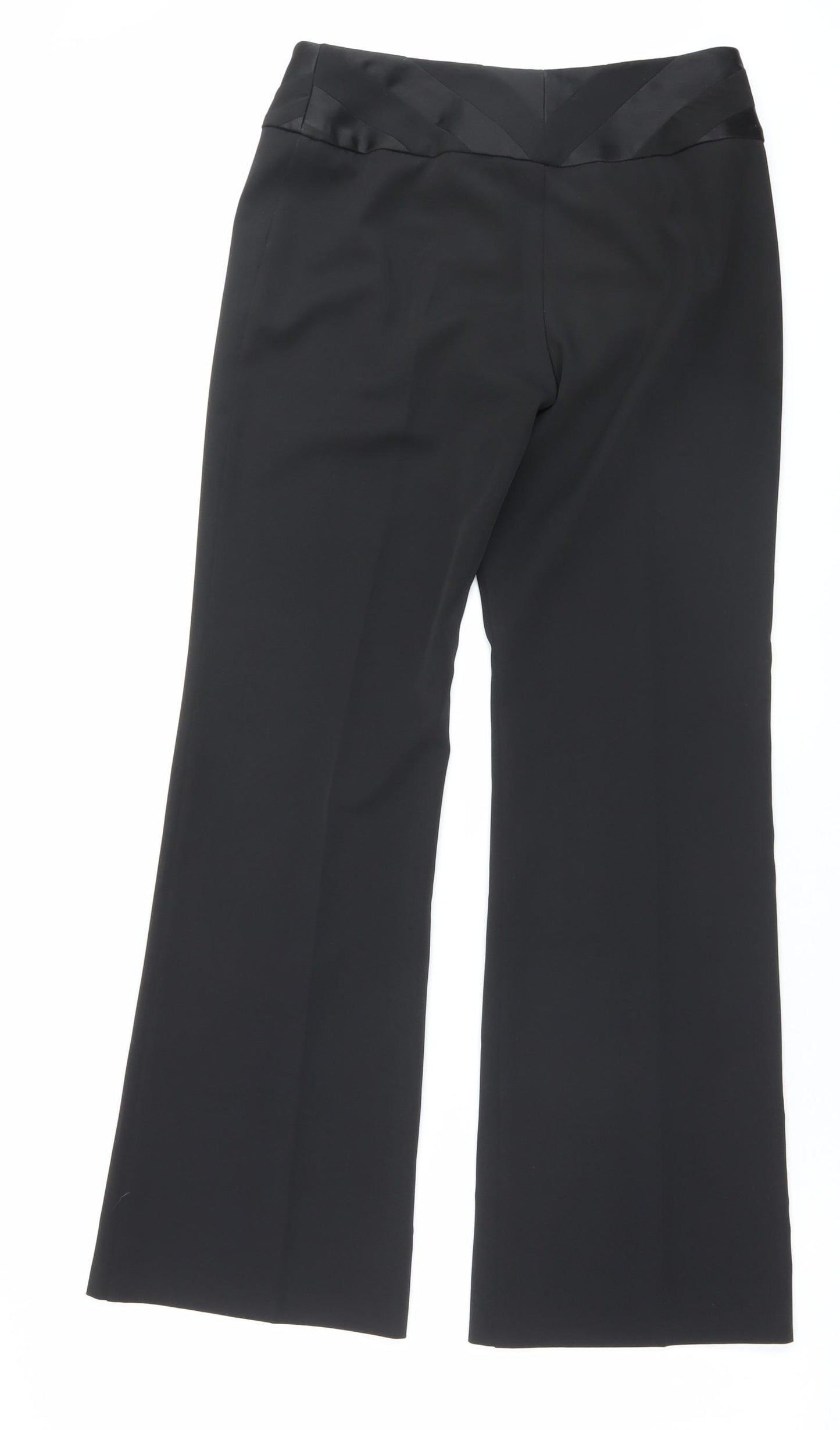 Dorothy Perkins Womens Black Polyester Trousers Size 10 L31 in Regular Hook & Eye