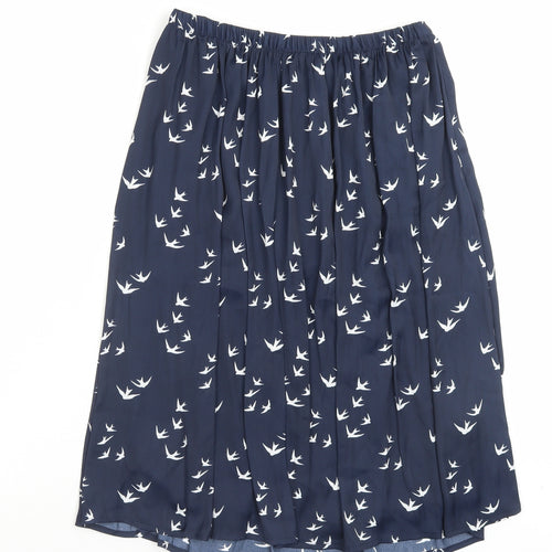 Gap Womens Blue Geometric Polyester A-Line Skirt Size S