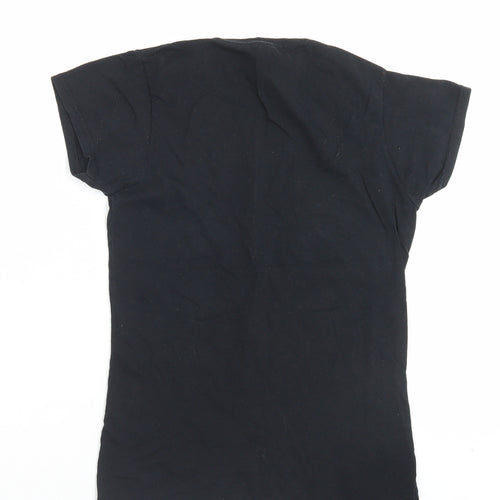 Gildan Womens Black Cotton Basic T-Shirt Size M Crew Neck - Mama Bear