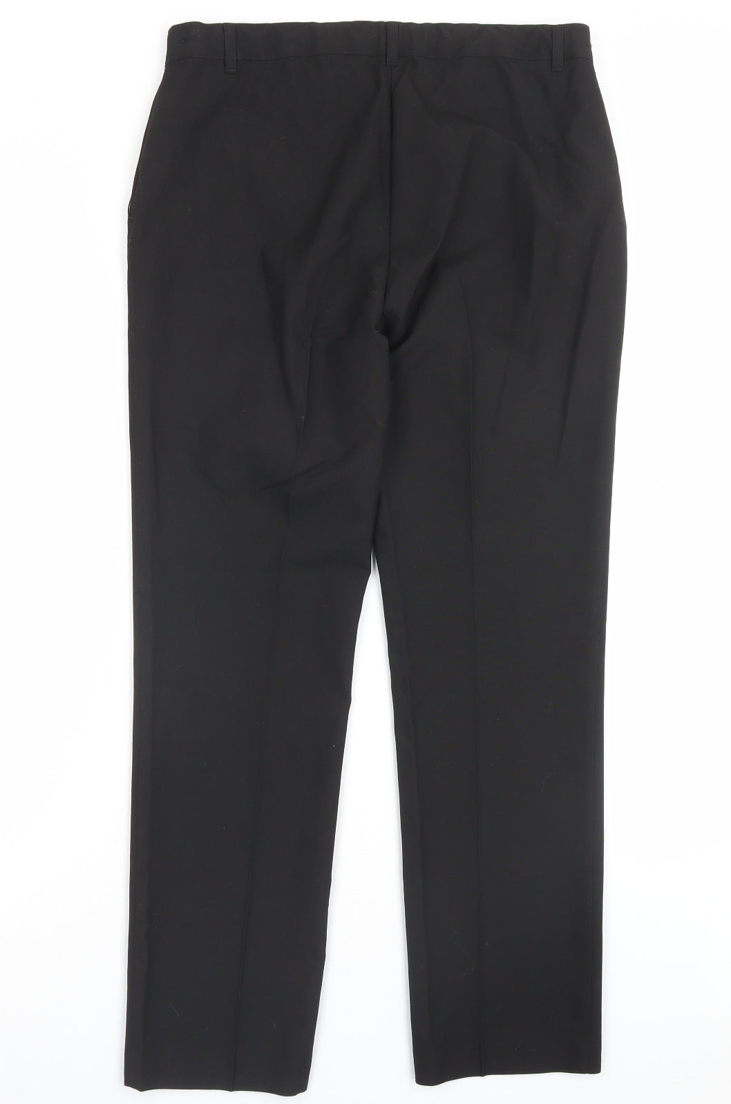 Marks and Spencer Boys Black Polyester Capri Trousers Size 16 Years Regular Button - School Wear