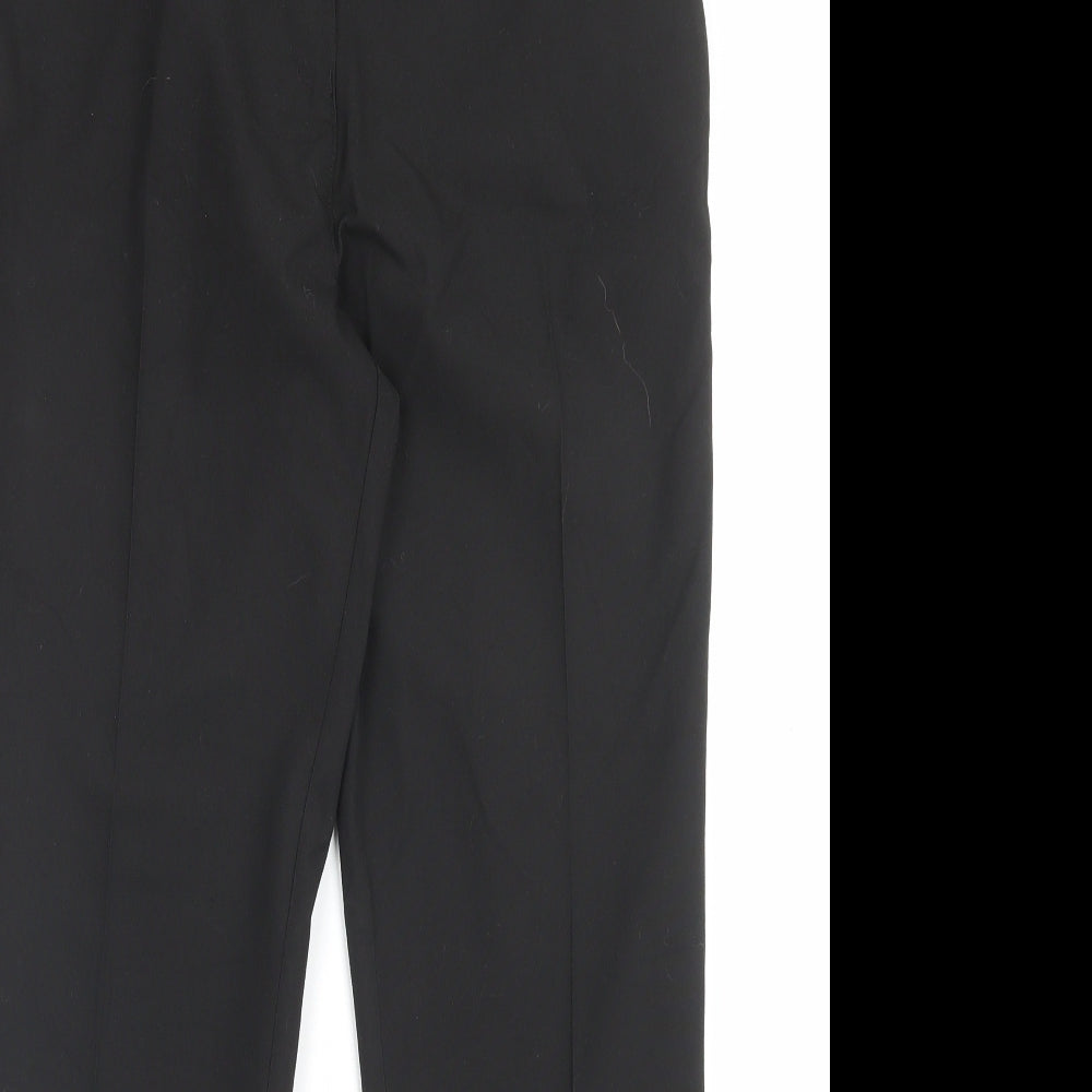 Marks and Spencer Boys Black Polyester Capri Trousers Size 16 Years Regular Button - School Wear