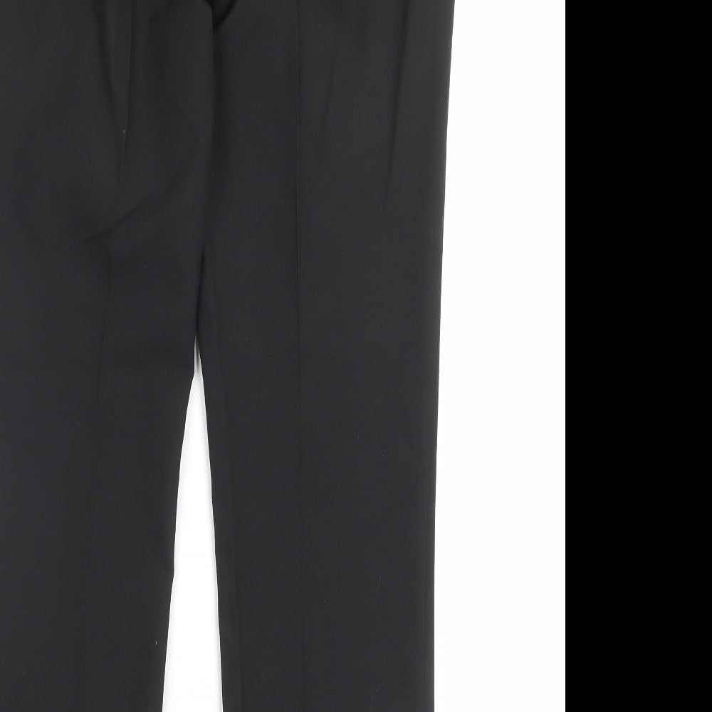 Marks and Spencer Boys Black Polyester Capri Trousers Size 16 Years Regular Button - School Wear