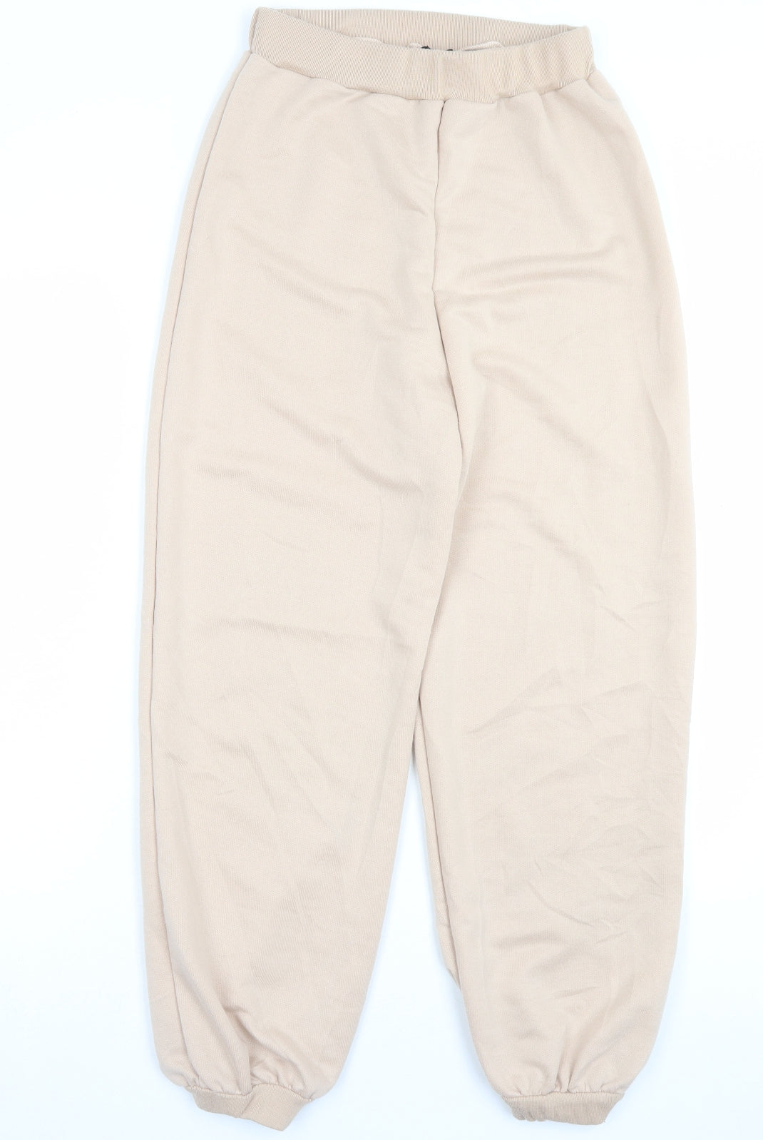 Boohoo Womens Beige Polyester Jogger Trousers Size 12 L28 in Regular