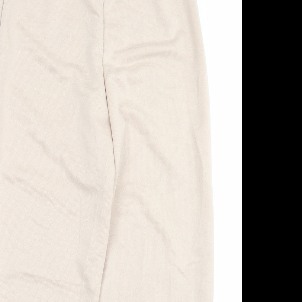 Boohoo Womens Beige Polyester Jogger Trousers Size 12 L28 in Regular