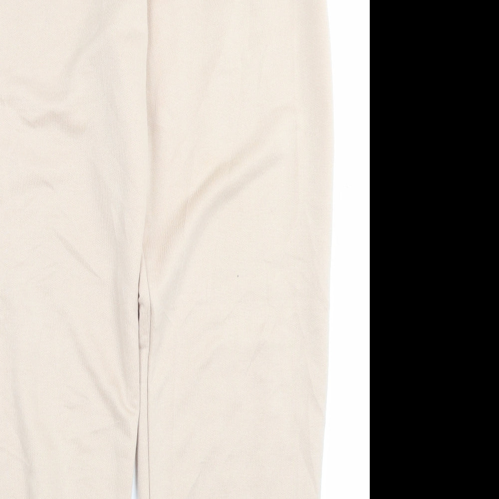Boohoo Womens Beige Polyester Jogger Trousers Size 12 L28 in Regular