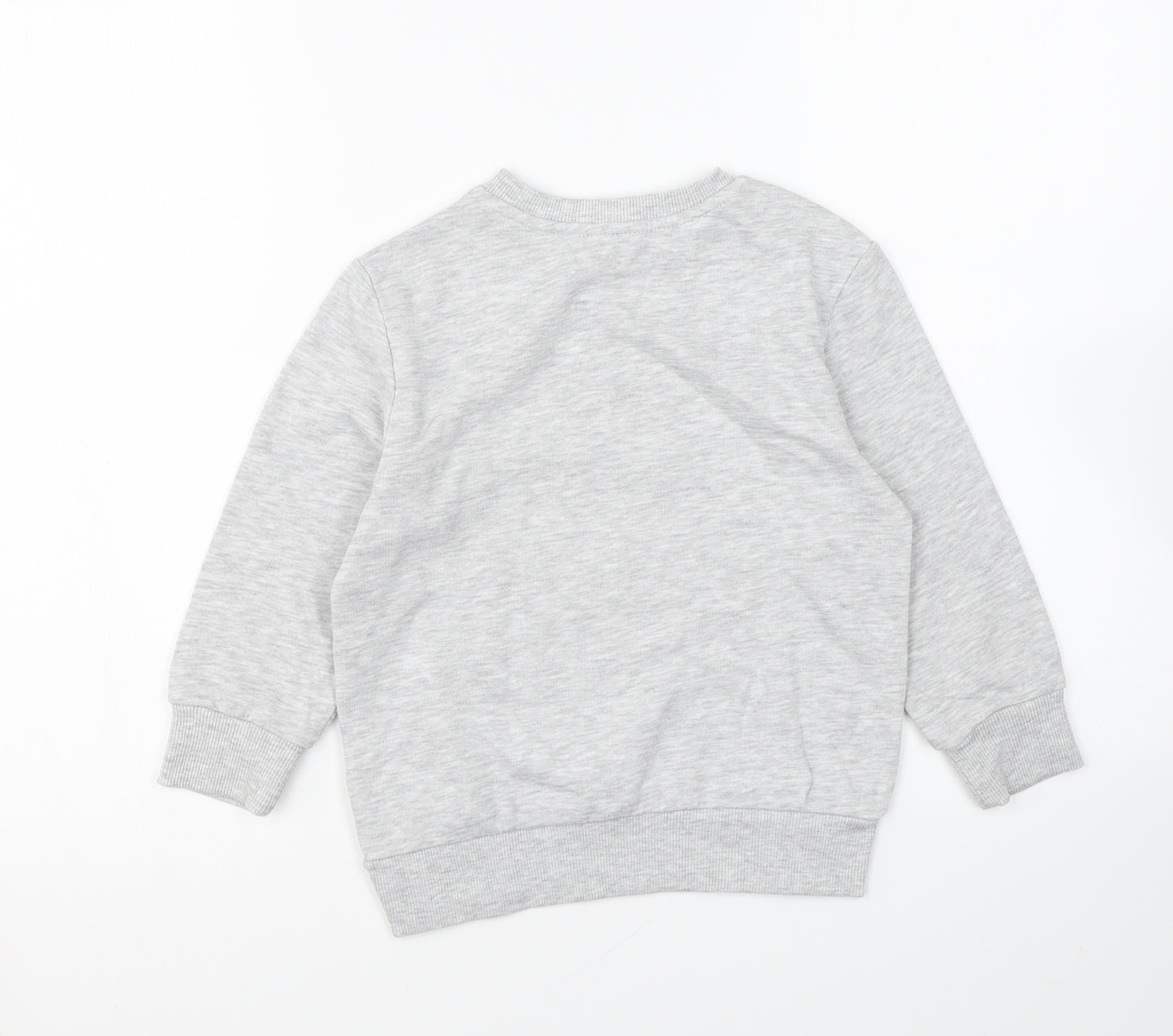 Very Girls Grey Cotton Pullover Sweatshirt Size 5-6 Years Pullover - Elfie Selfie