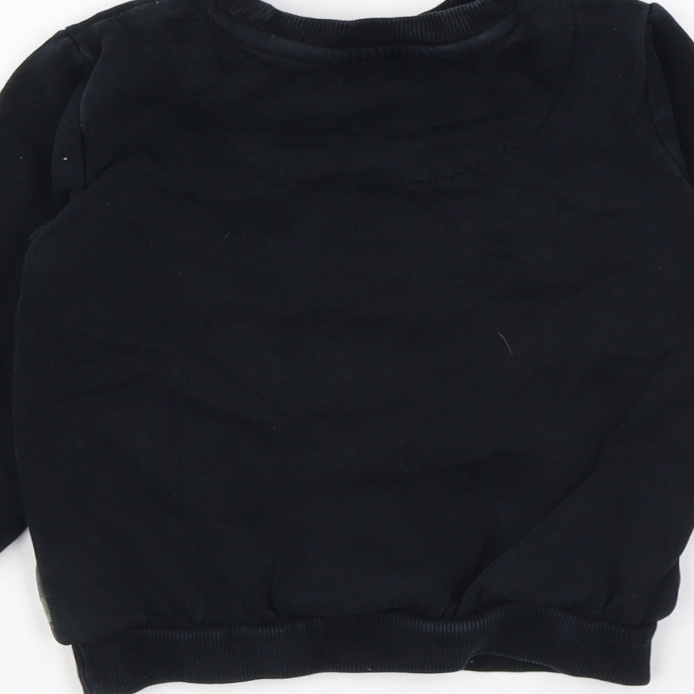 F&F Boys Black Camouflage Cotton Pullover Sweatshirt Size 2-3 Years Pullover - NYC