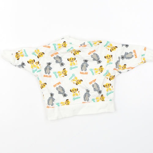 PEP&CO Baby Multicoloured Geometric Cotton Pullover Jumper Size 0-3 Months Pullover - Lion King