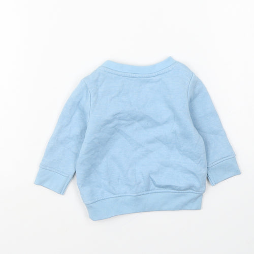 Primark Baby Blue Polyester Pullover Jumper Size 0-3 Months Snap - Stay Cool