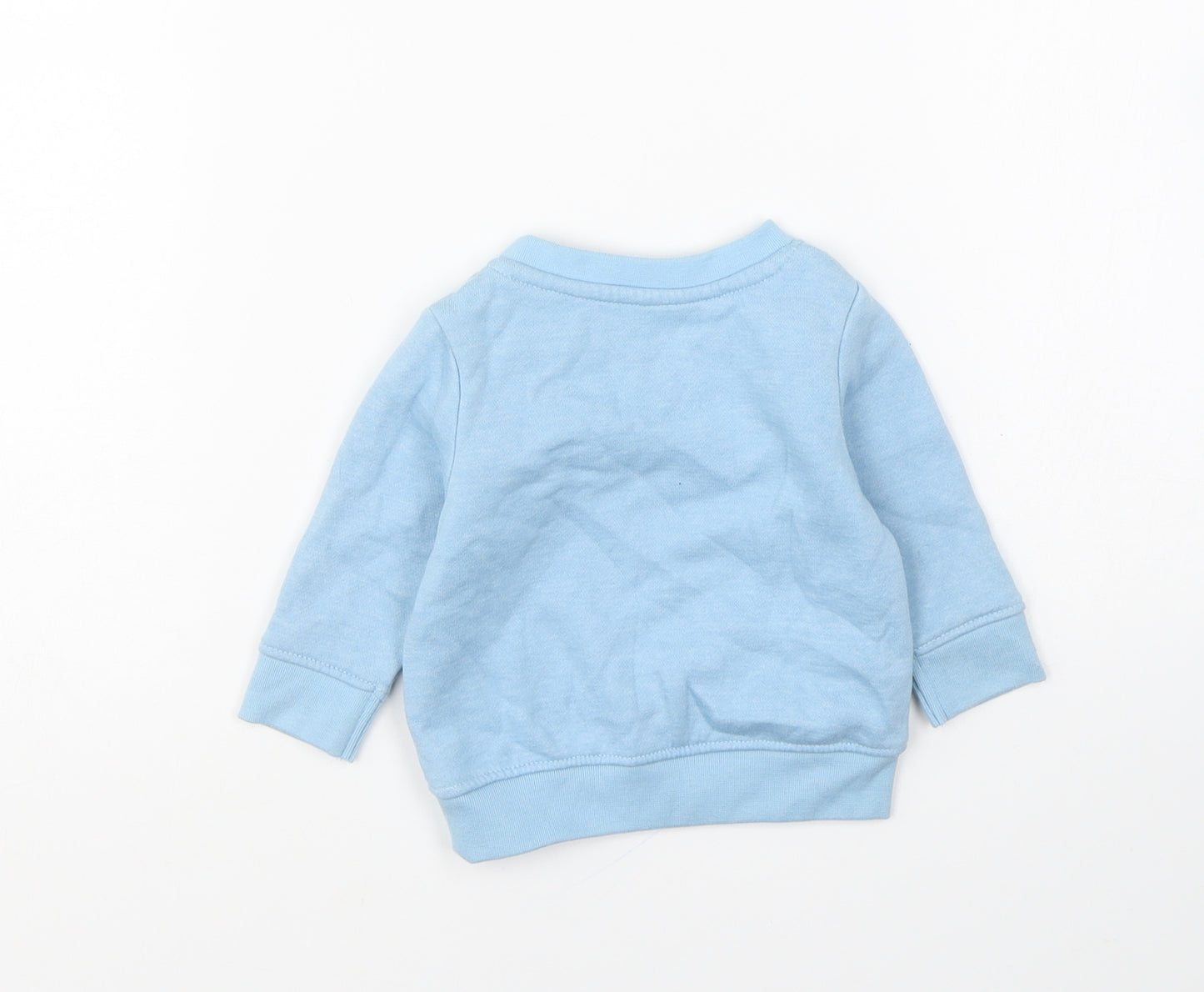 Primark Baby Blue Polyester Pullover Jumper Size 0-3 Months Snap - Stay Cool