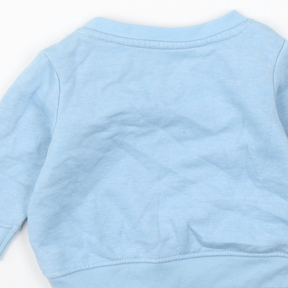 Primark Baby Blue Polyester Pullover Jumper Size 0-3 Months Snap - Stay Cool