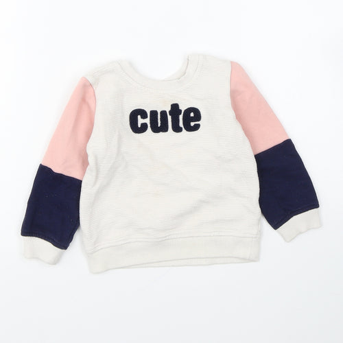 Primark Girls Multicoloured Polyester Pullover Sweatshirt Size 2-3 Years Pullover - Cute