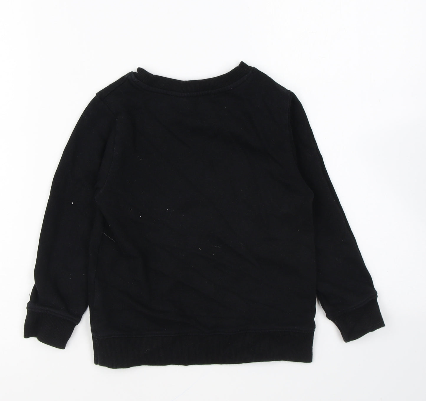 H&M Boys Black Cotton Pullover Sweatshirt Size 5-6 Years Pullover