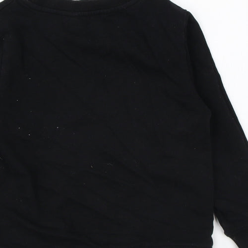 H&M Boys Black Cotton Pullover Sweatshirt Size 5-6 Years Pullover