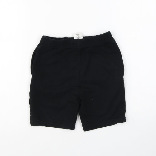 George Boys Black Cotton Sweat Shorts Size 5-6 Years Regular Drawstring