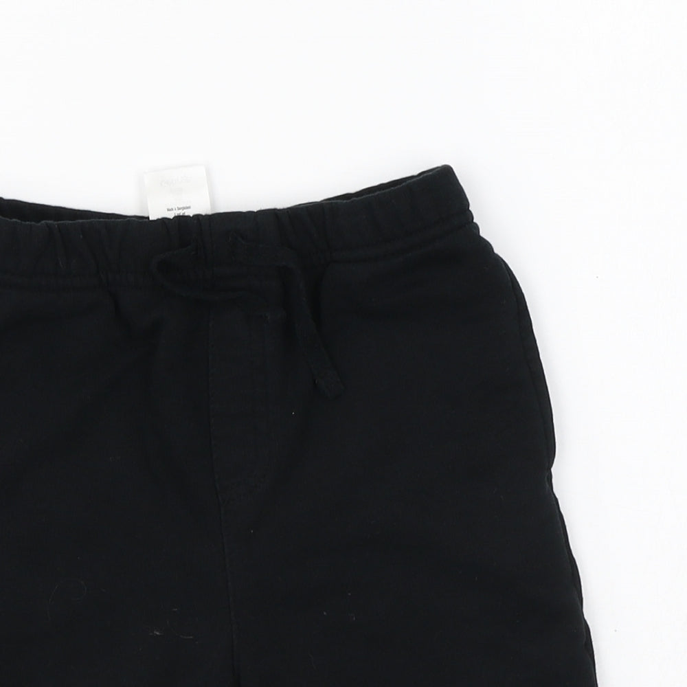 George Boys Black Cotton Sweat Shorts Size 5-6 Years Regular Drawstring