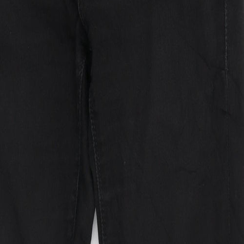 Marks and Spencer Womens Black Cotton Skinny Jeans Size 28 in L29 in Regular Zip