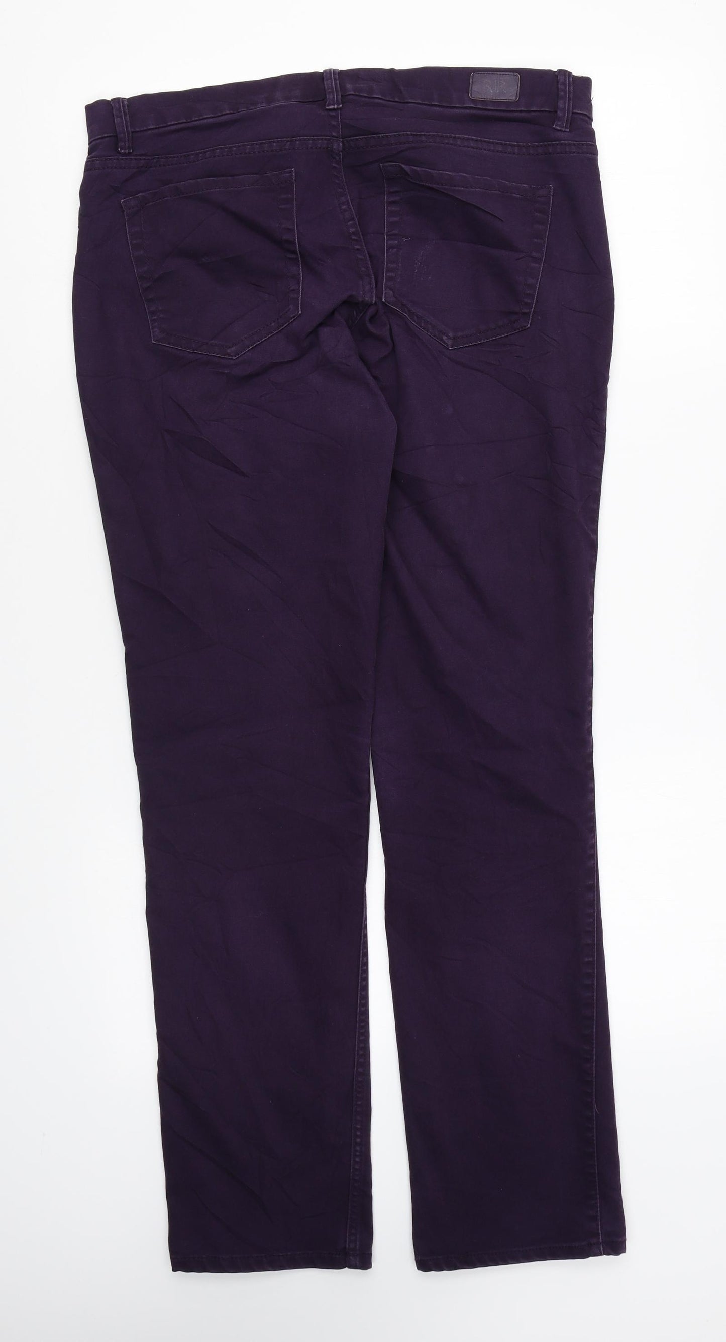 RJR.John Rocha Womens Purple Cotton Skinny Jeans Size 12 L28 in Regular Zip