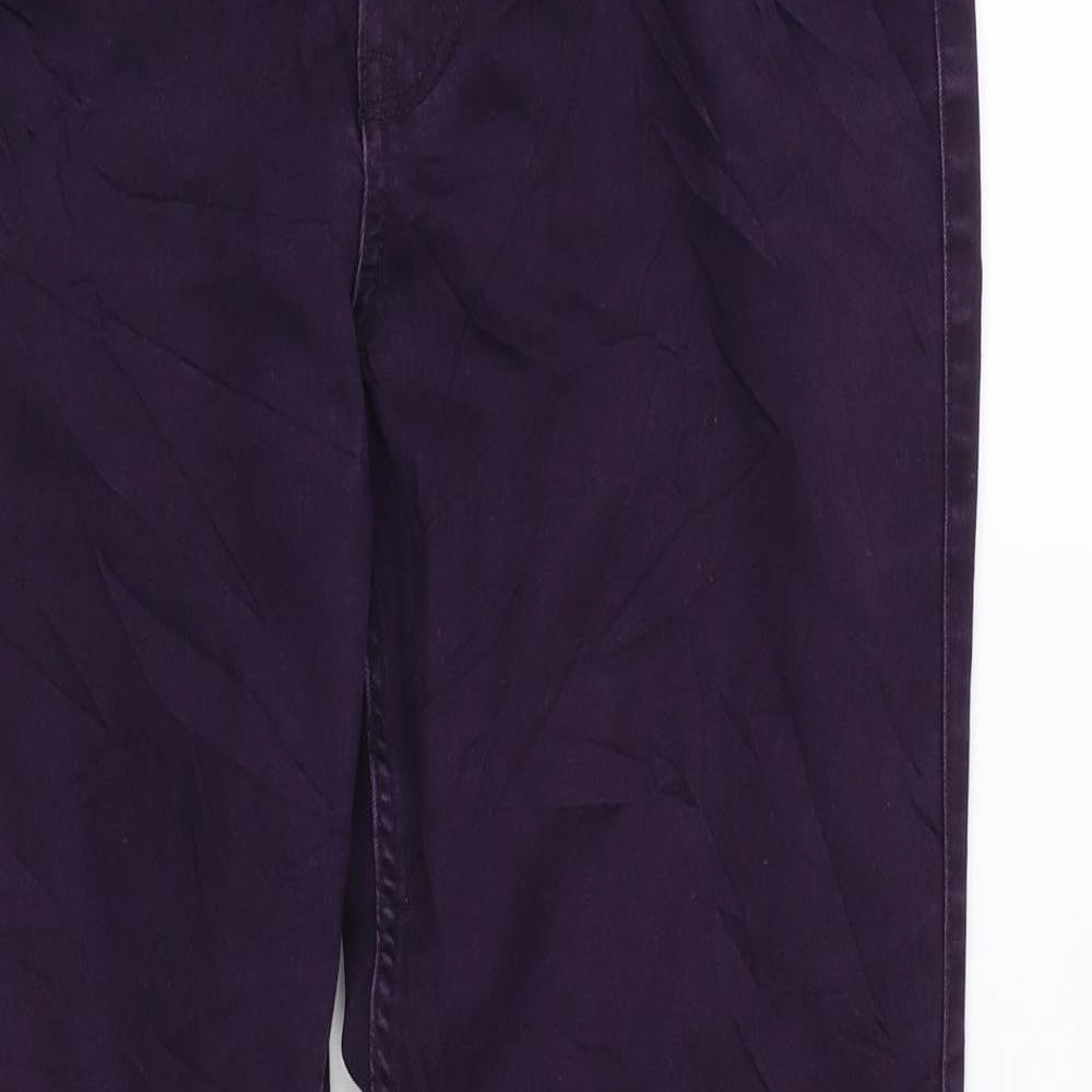 RJR.John Rocha Womens Purple Cotton Skinny Jeans Size 12 L28 in Regular Zip