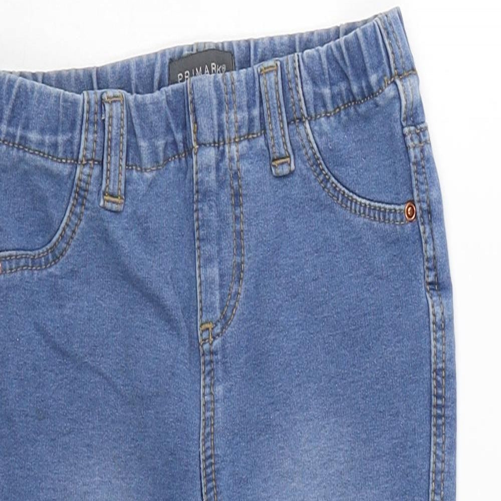Primark Girls Blue Cotton Jegging Trousers Size 2-3 Years Regular Pullover