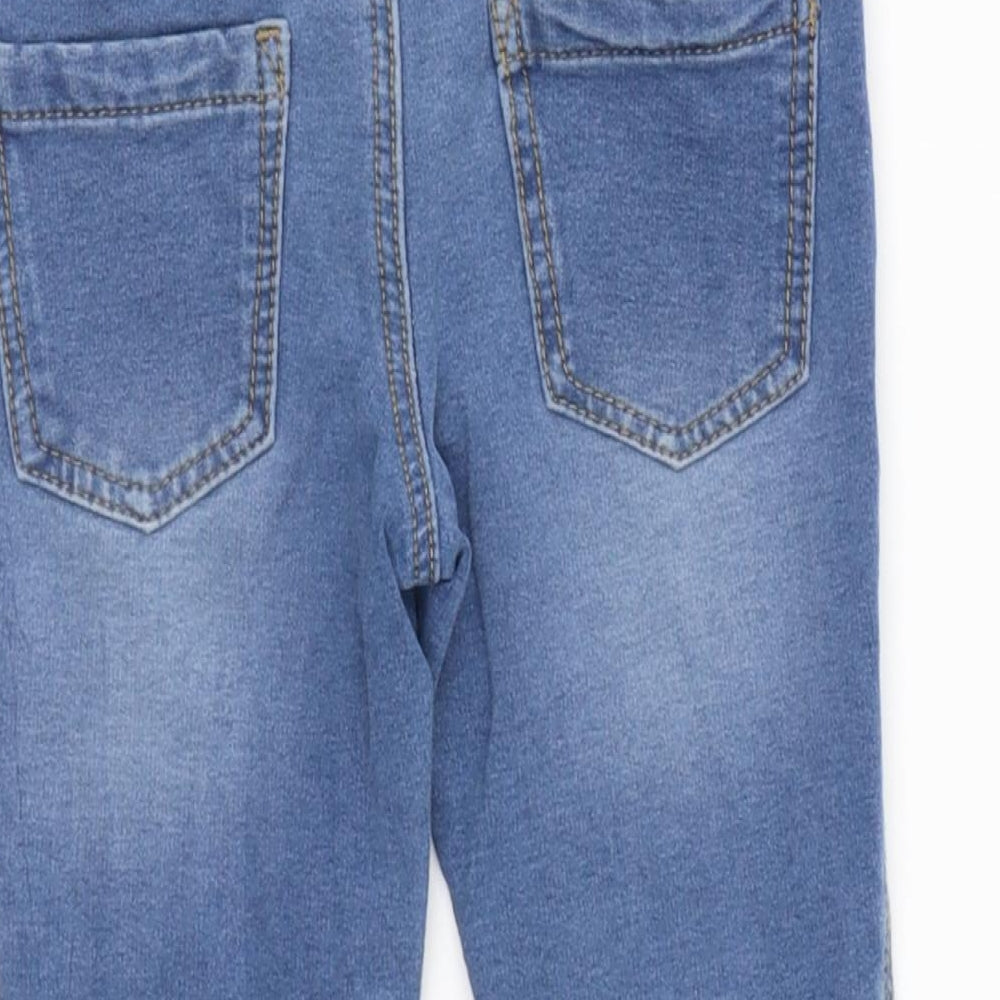 Primark Girls Blue Cotton Jegging Trousers Size 2-3 Years Regular Pullover