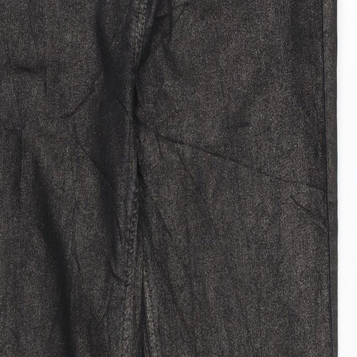 NEXT Womens Black Cotton Skinny Jeans Size 10 L26 in Regular Zip