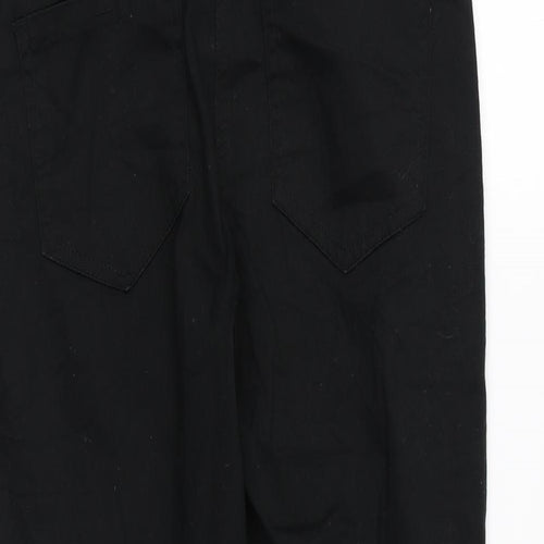 George Womens Black Cotton Cropped Jeans Size 8 L21 in Regular Zip